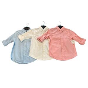 Arizona Boys Button Down Shirt Bundle Pink White Blue Size 8